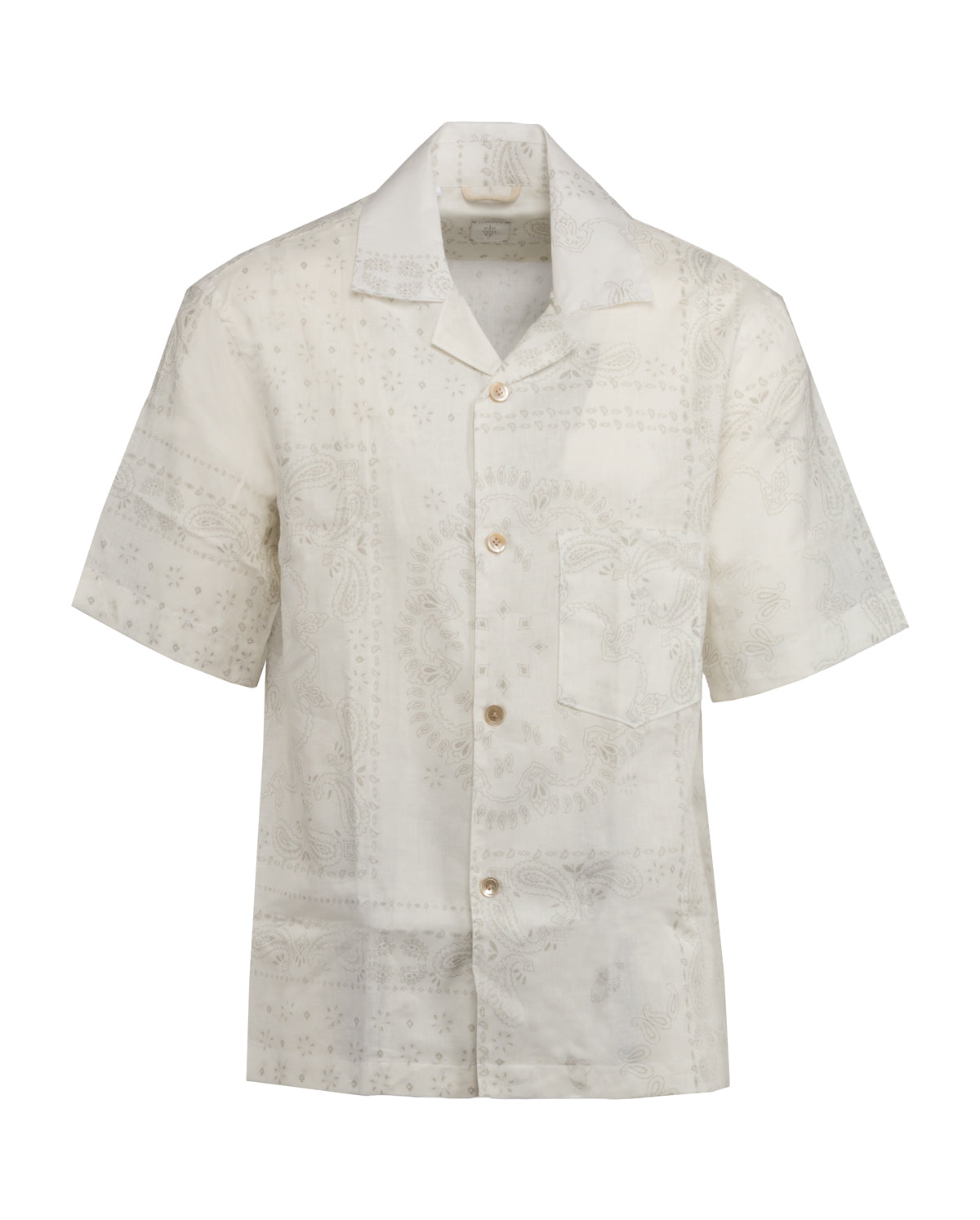 Leinen-Baumwolle Hemd mit Punktemuster