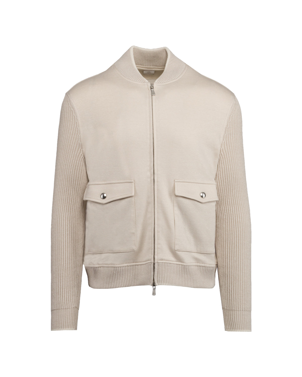 Baumwolle-Leinen Bomberjacke Slim Fit