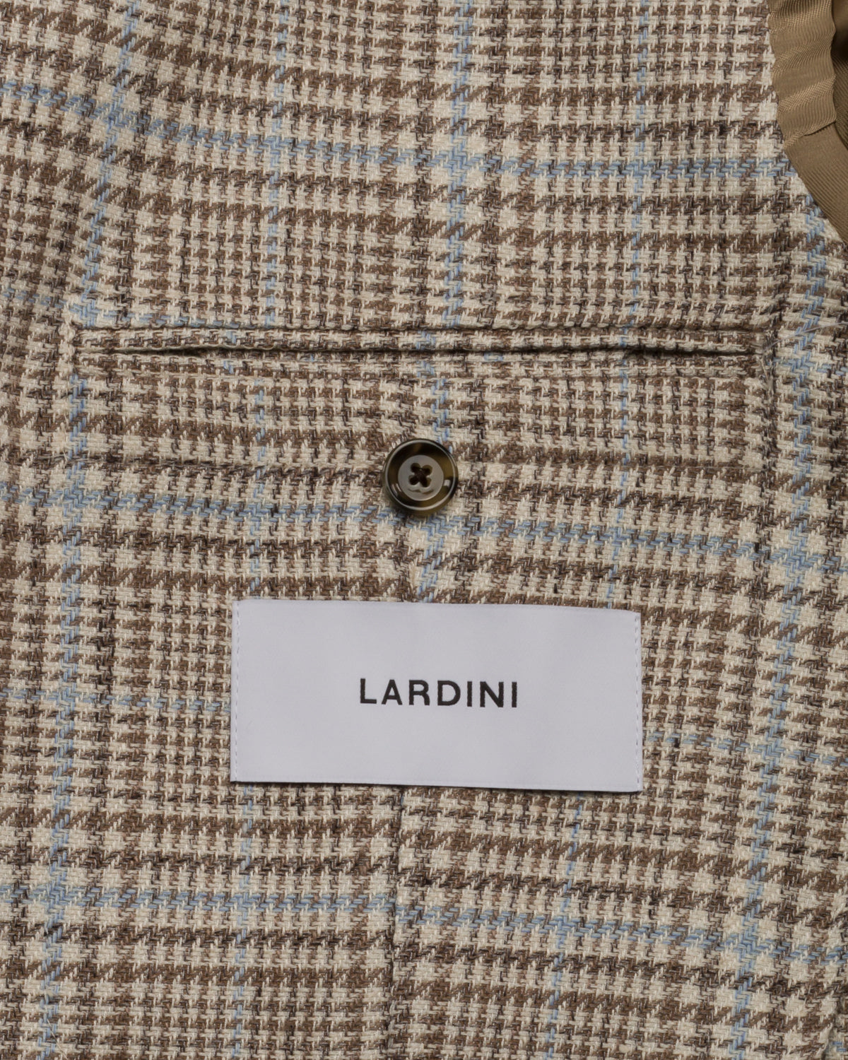 Cotton linen blazer, Prince of Wales slim fit