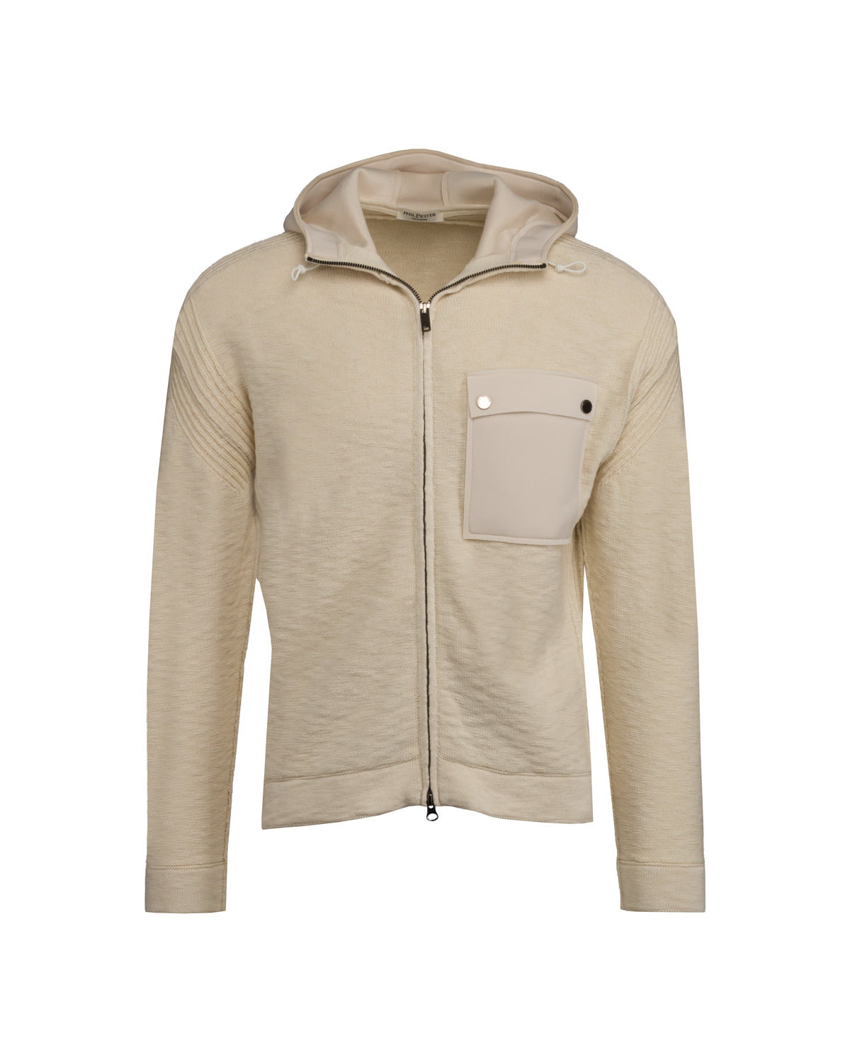 Kapuzenweste Baumwollstrick Slim Fit