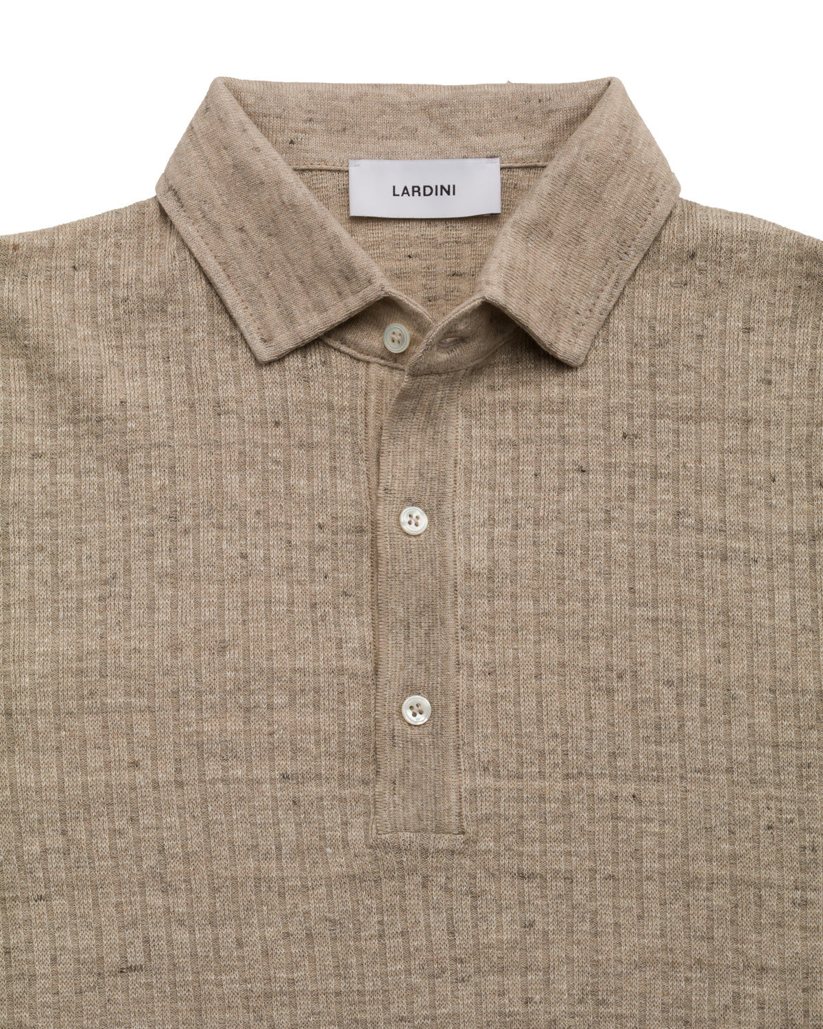 Knit polo shirt, linen cotton, slim fit