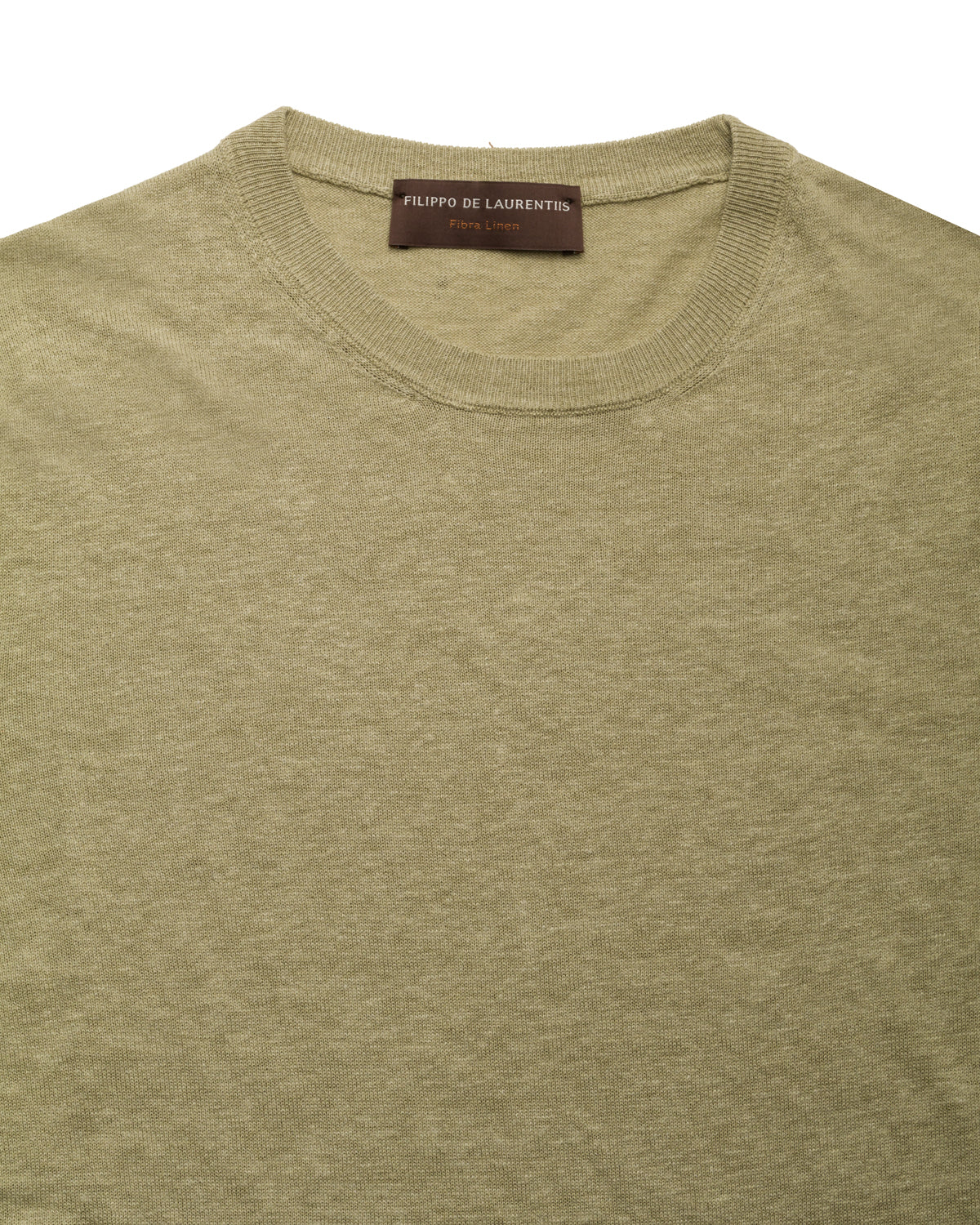 T-Shirt aus Seide Leinen Mix Slim Fit