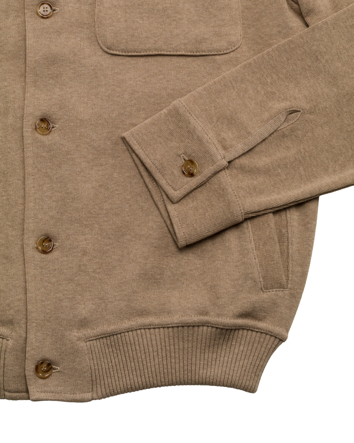 Knitted shirt jacket cotton relaxed fit