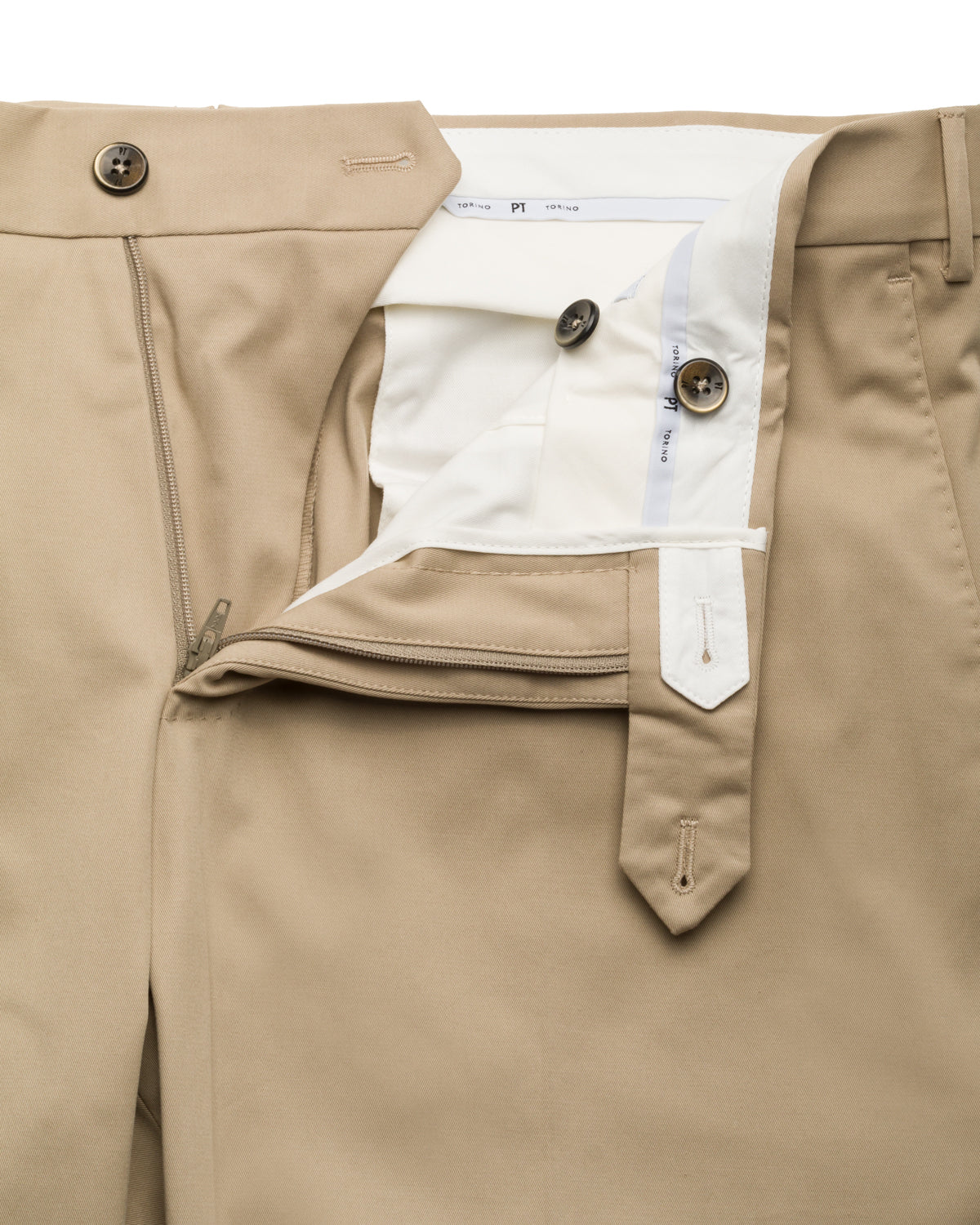 Baumwollhose Slim Fit Stretch Bundfalte