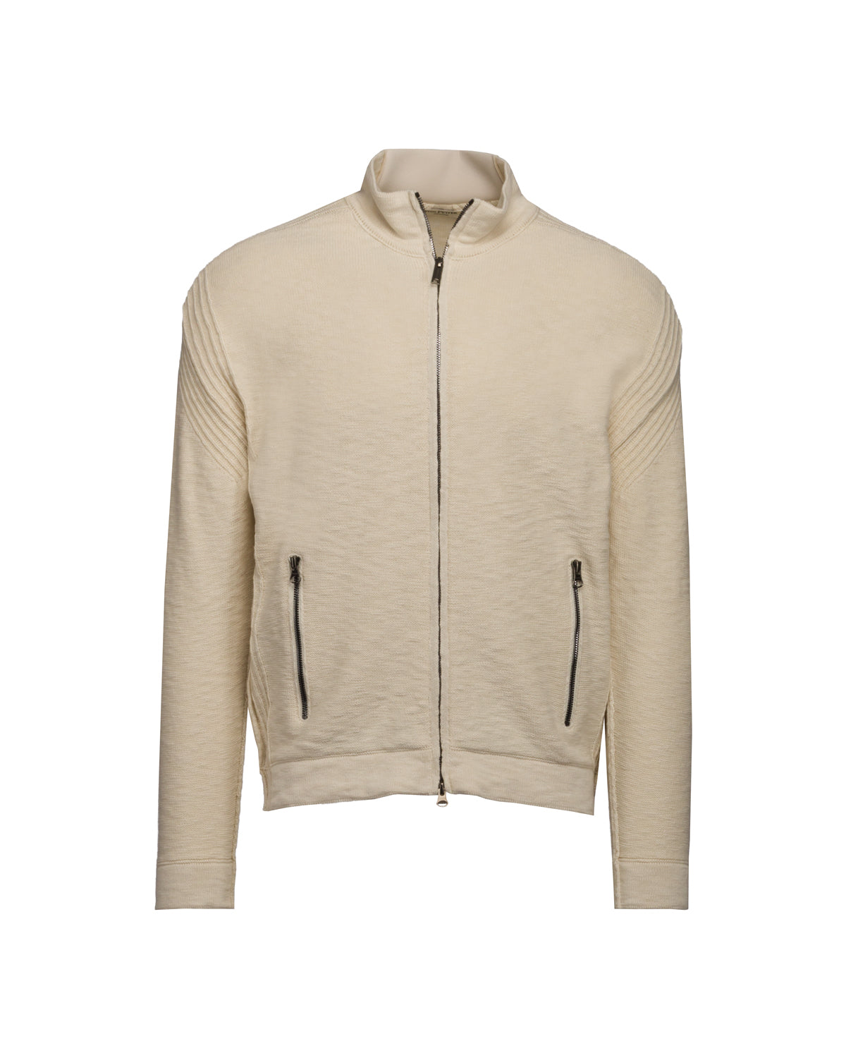 Baumwollstrick Weste Bomberstil Slim Fit