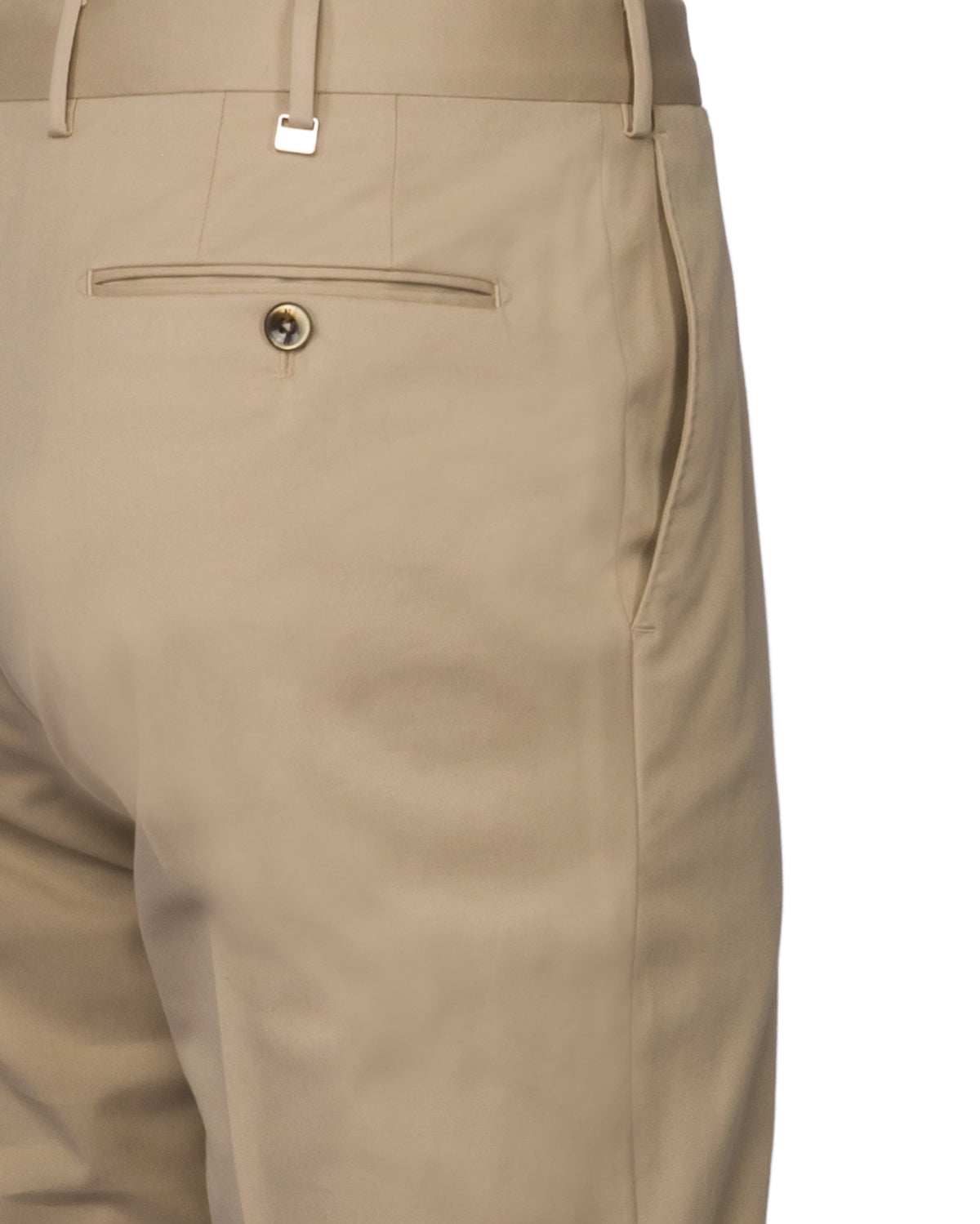 Baumwollhose Slim Fit Stretch Bundfalte