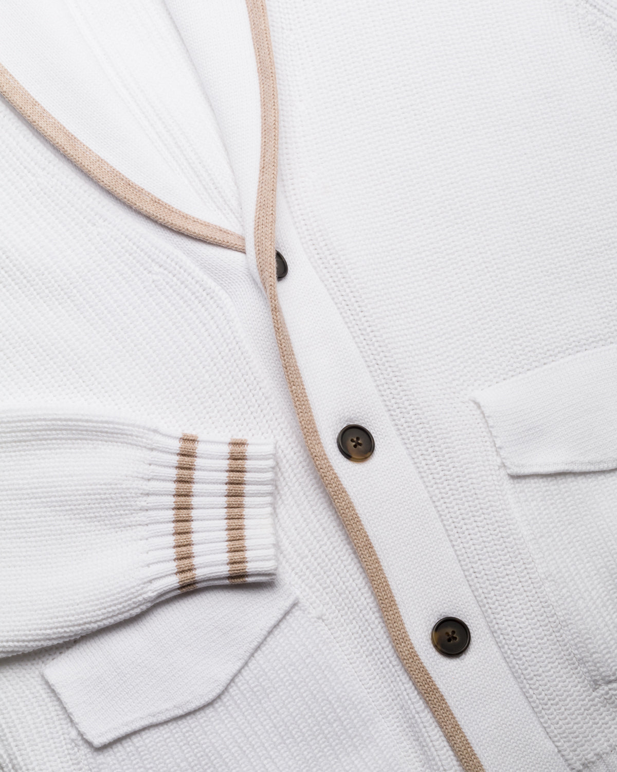 Baumwolle Strickweste mit Schalkragen Relaxed Fit