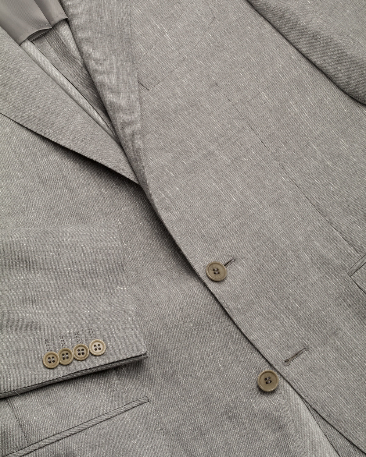 Businessanzug Leinen-Wollmischung Slim Fit