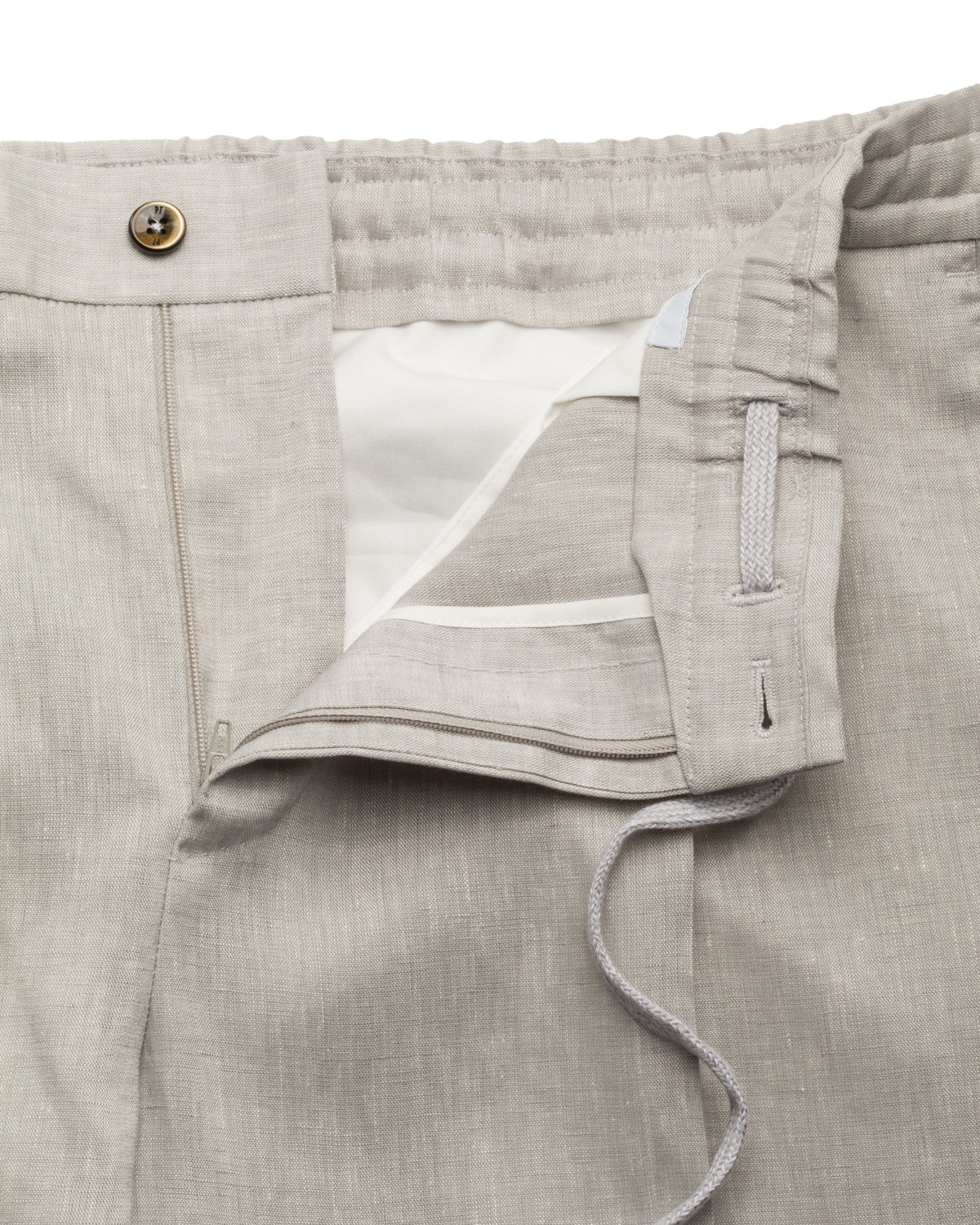 Leinen Jogpants Slim Fit Bundfalte