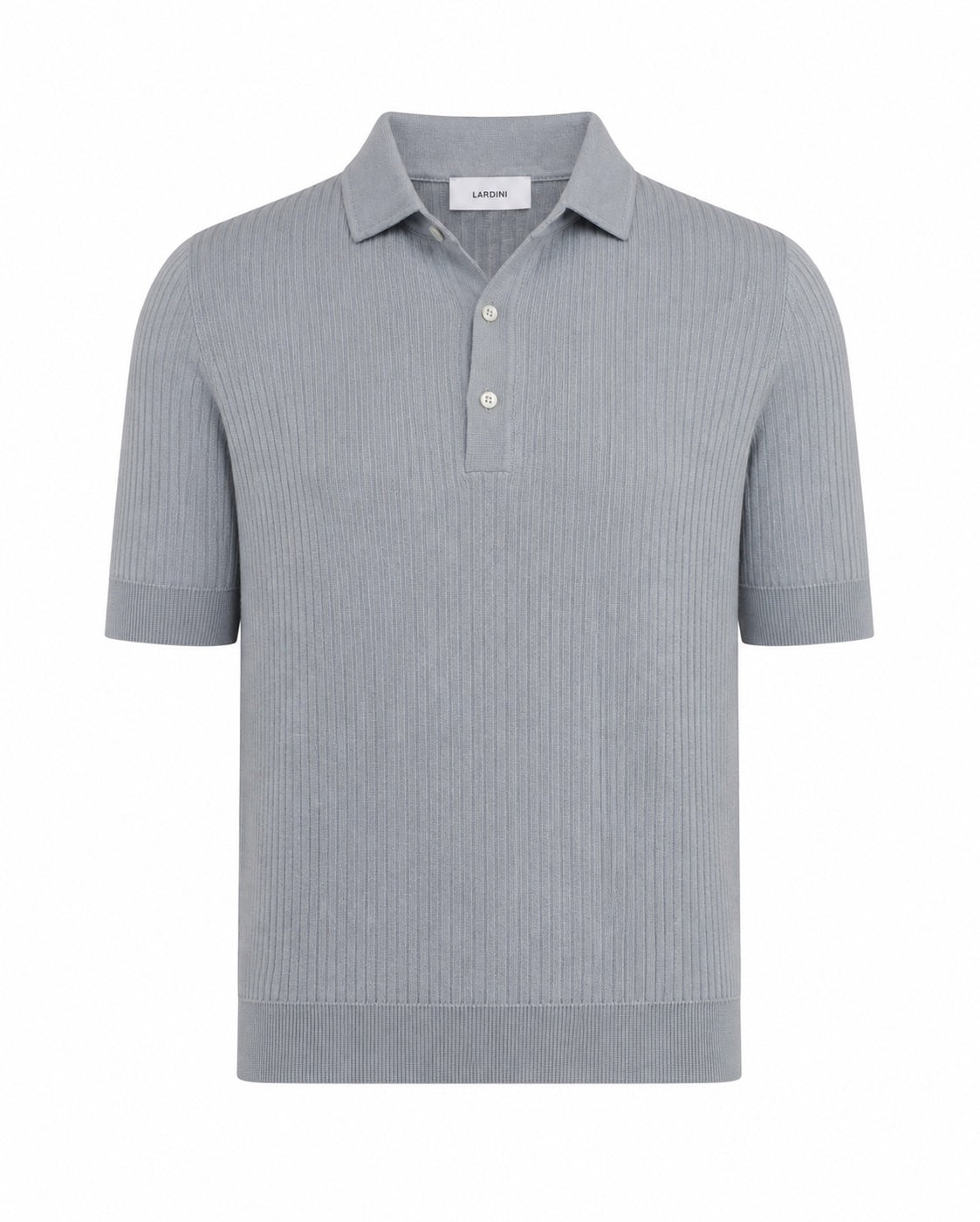 Knit polo shirt, linen cotton, slim fit