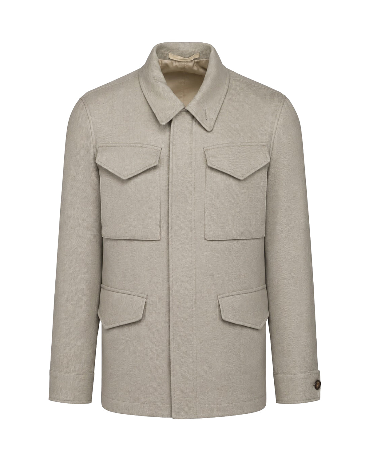 Leinen Safari-Jacket Slim Fit