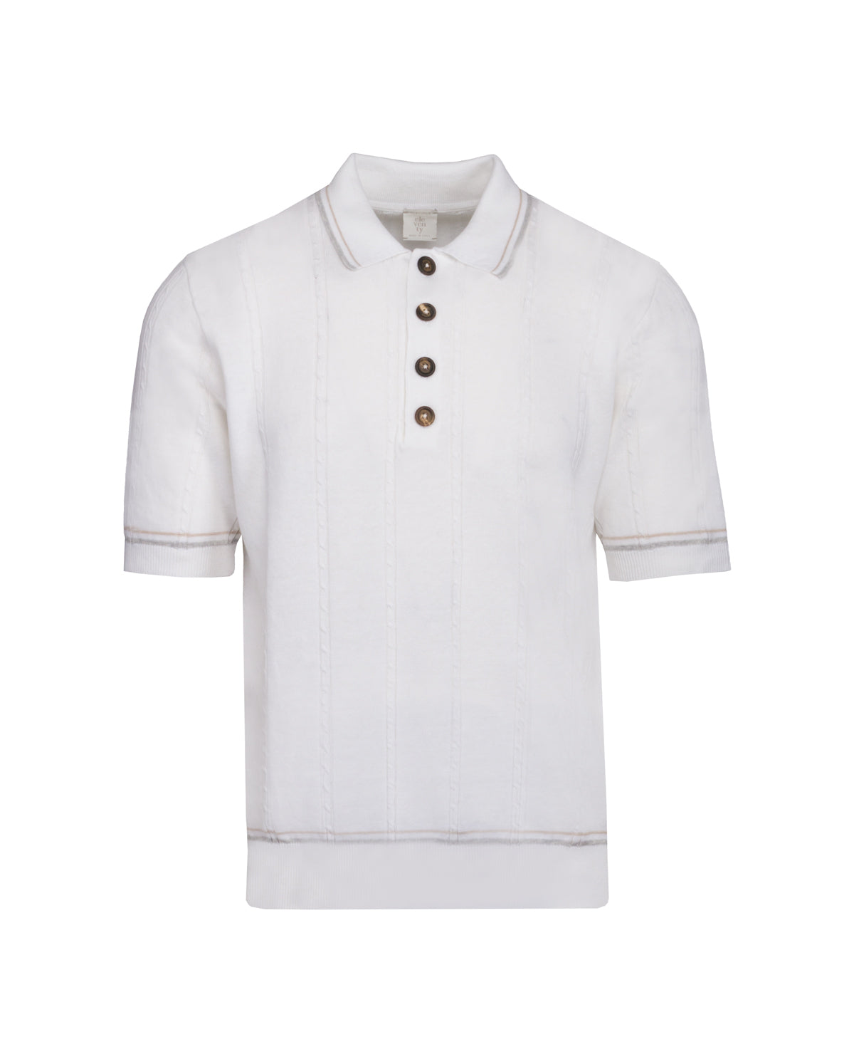 Baumwolle-Leinen Poloshirt Slim Fit