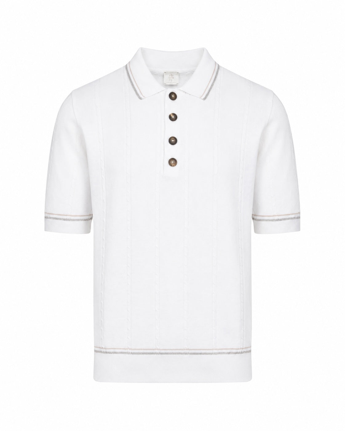 Cotton-linen polo shirt, slim fit