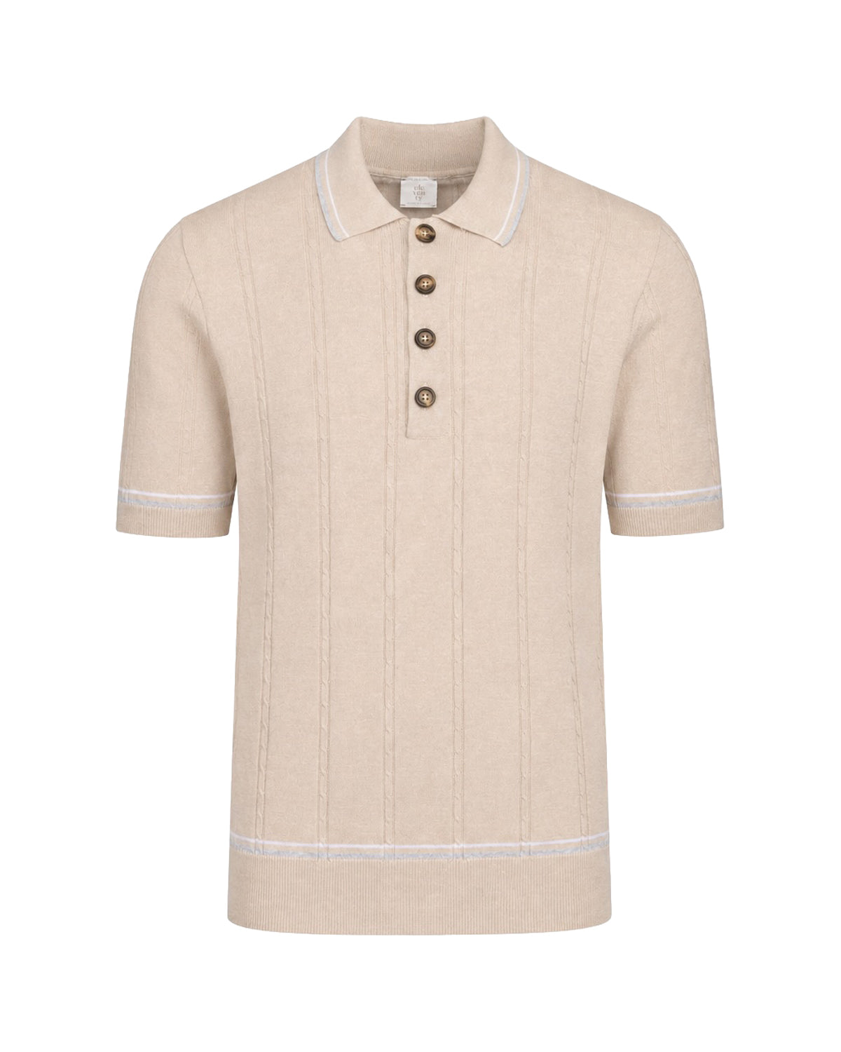 Baumwolle-Leinen Poloshirt Slim Fit