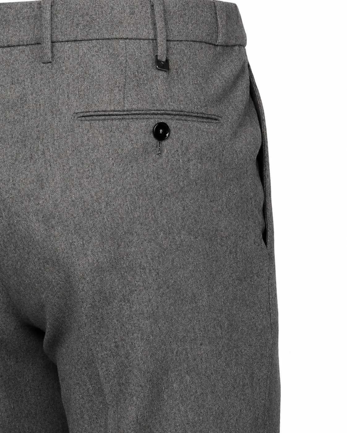 Grey wool trousers with cashmere in a slim fit