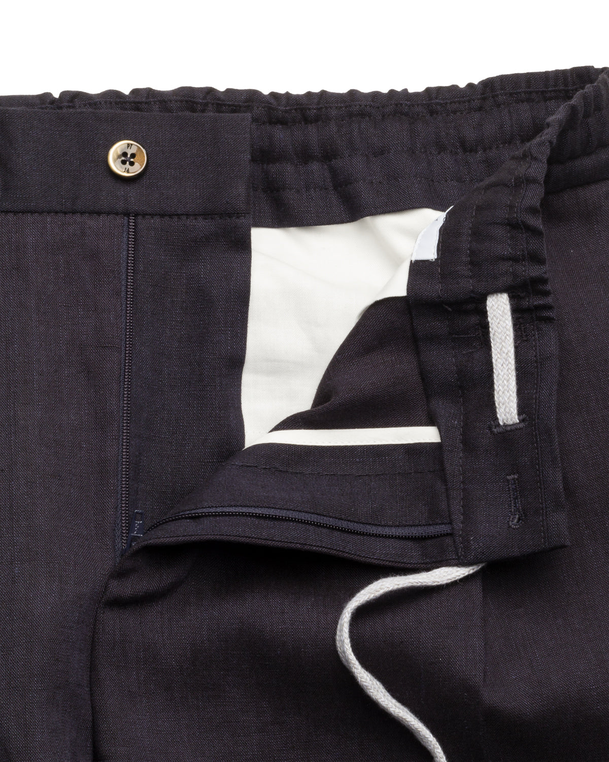 Leinen Jogpants Slim Fit Bundfalte