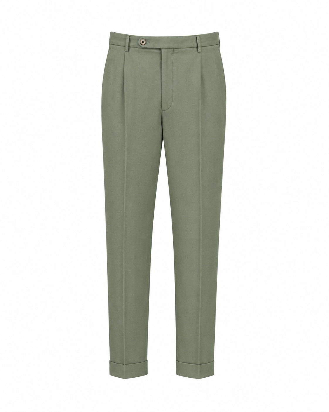 Luca Cropped Hose Baumwolle Leinen Fischgrat Relaxed Slim