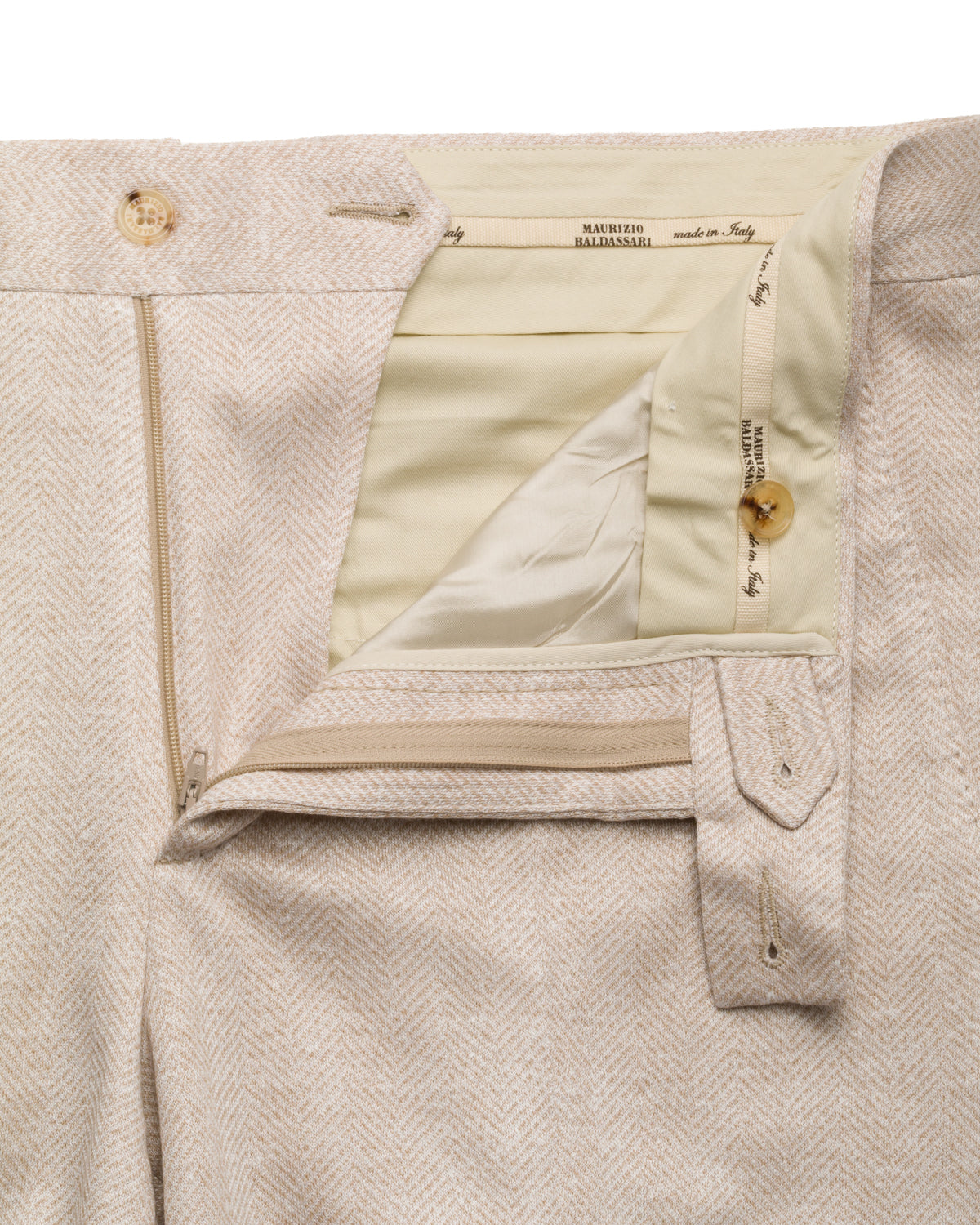 Linen Silk Cotton Slim Fit Trousers