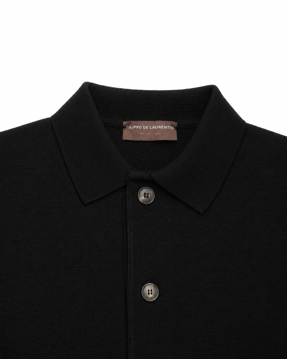 Black Overshirt in Superfine Merino Wool