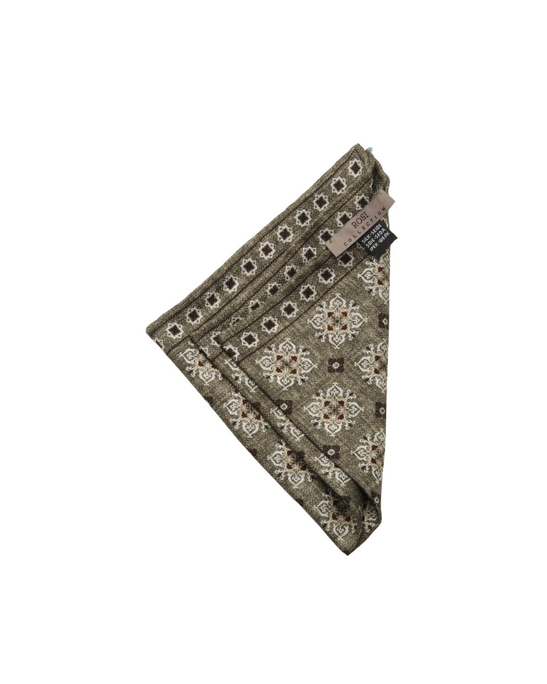EASY Silk Pocket Square with Ornamental Pattern