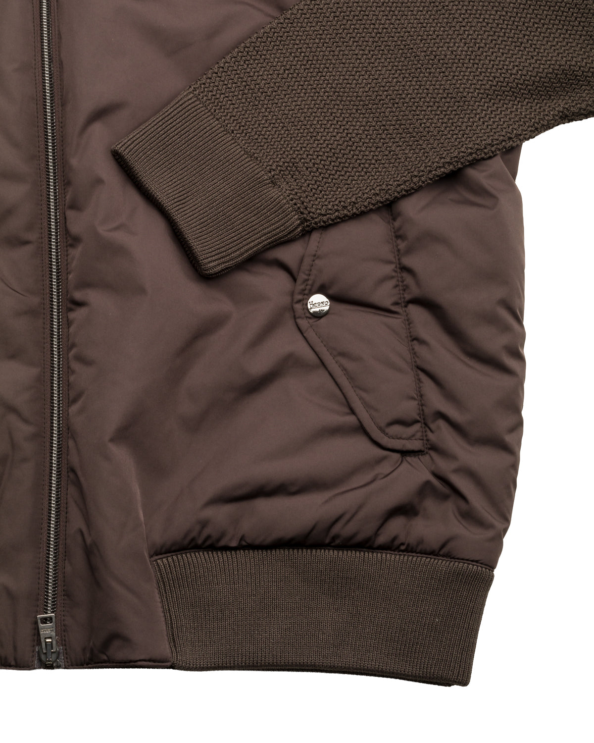 Hybrid Blouson Baumwollstrick Relaxed Slim