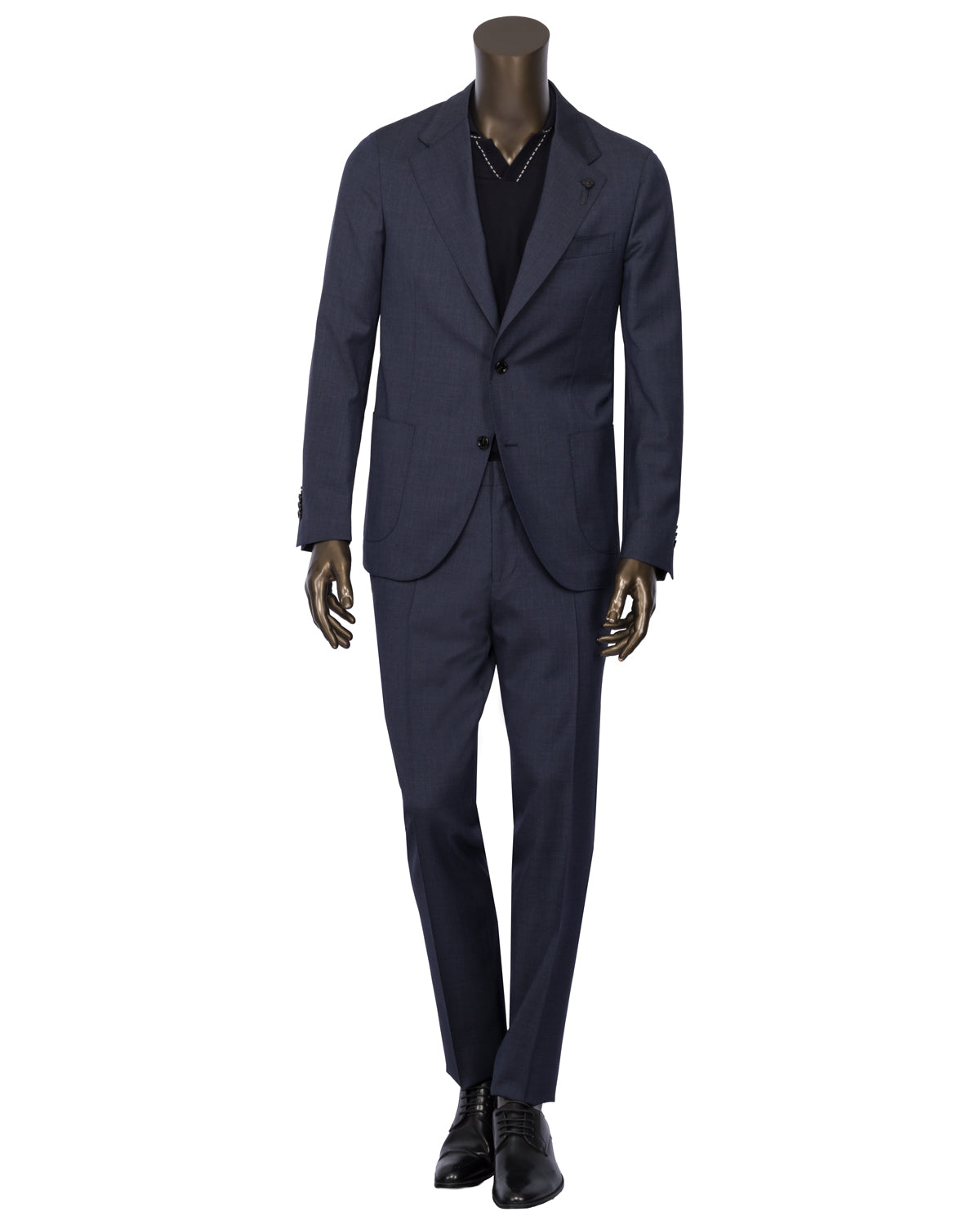 Schurwollanzug Relaxed Fit Peak Lapel