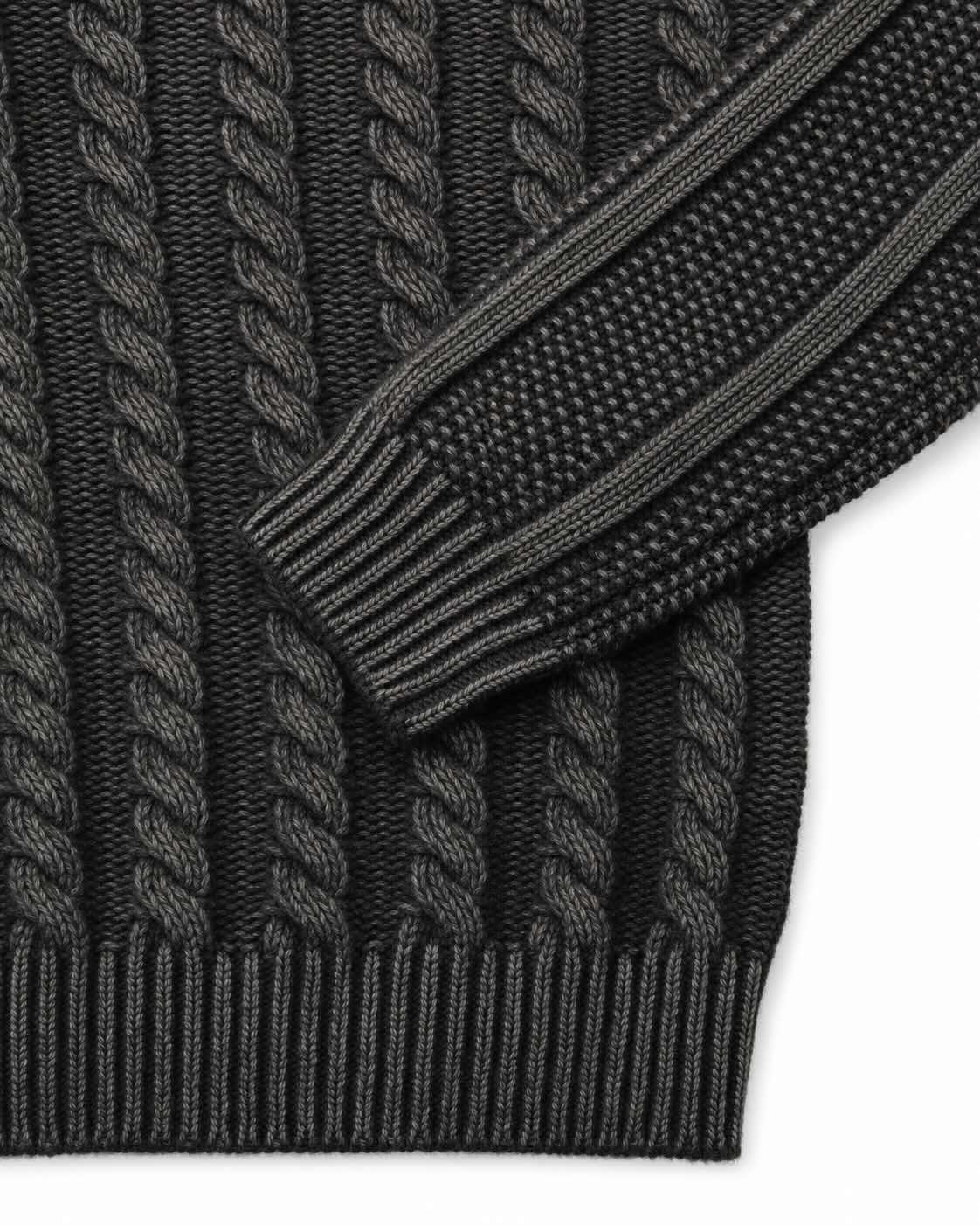 Charcoal Wool Roll Neck Jumper