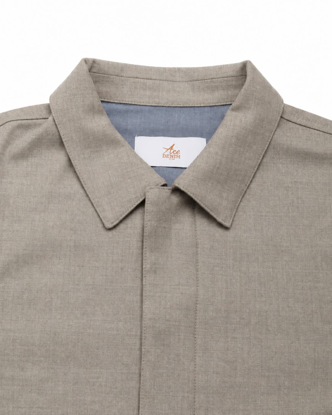 Blouson aus Schurwolle in Beige