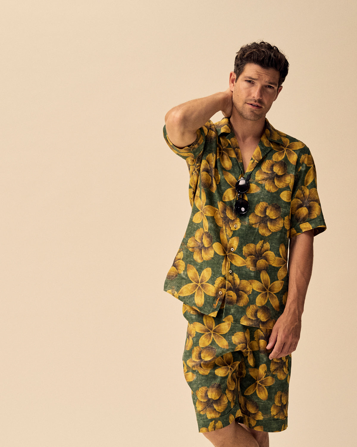 Linen Shirt Floral Regular Fit