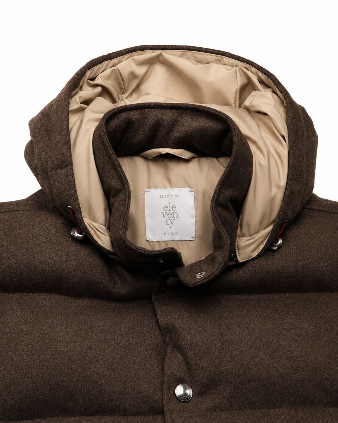 Gilet aus Kaschmir mit Kapuze in Braun