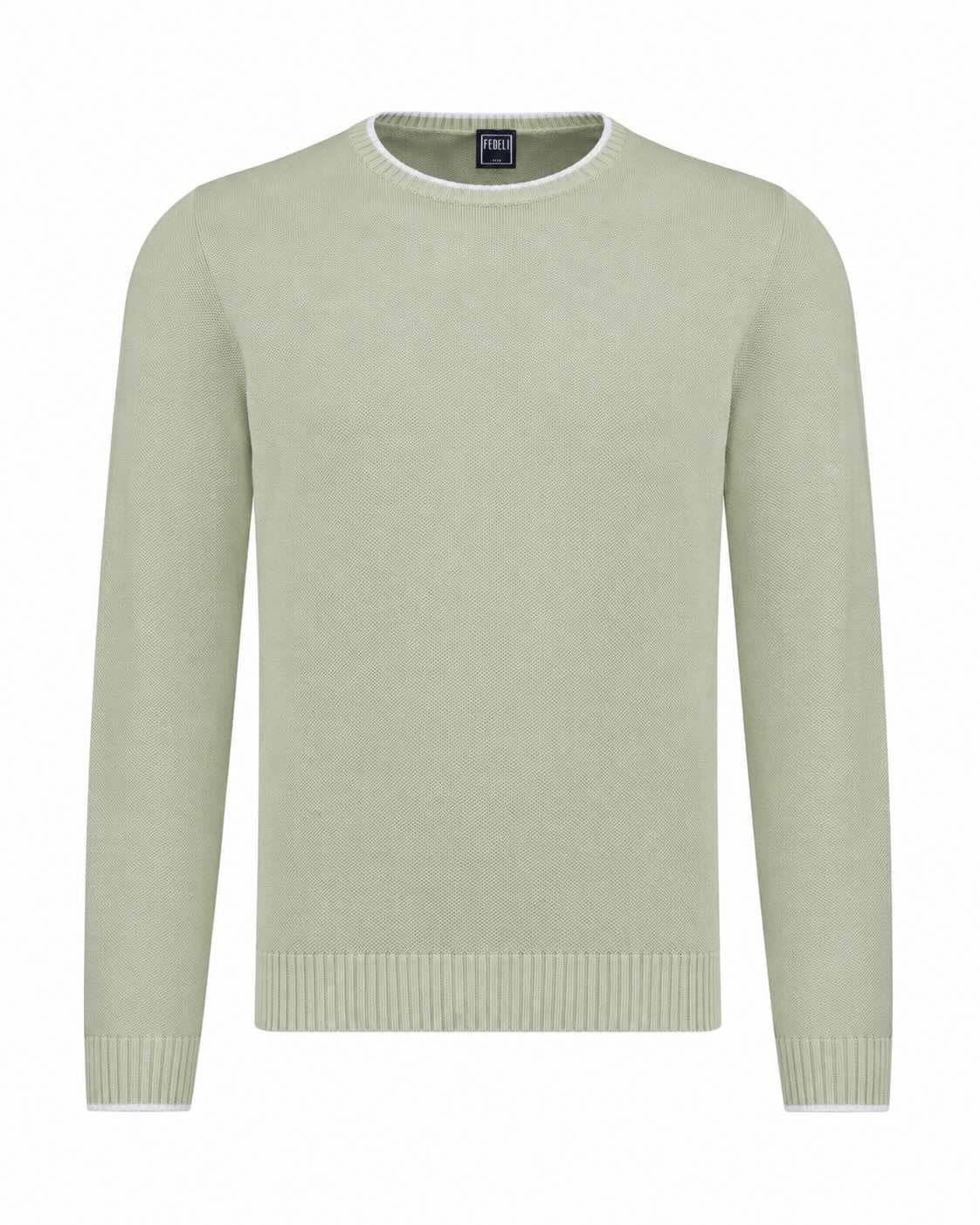 Sommerpullover Baumwolle Strick Slim Fit mit Struktur