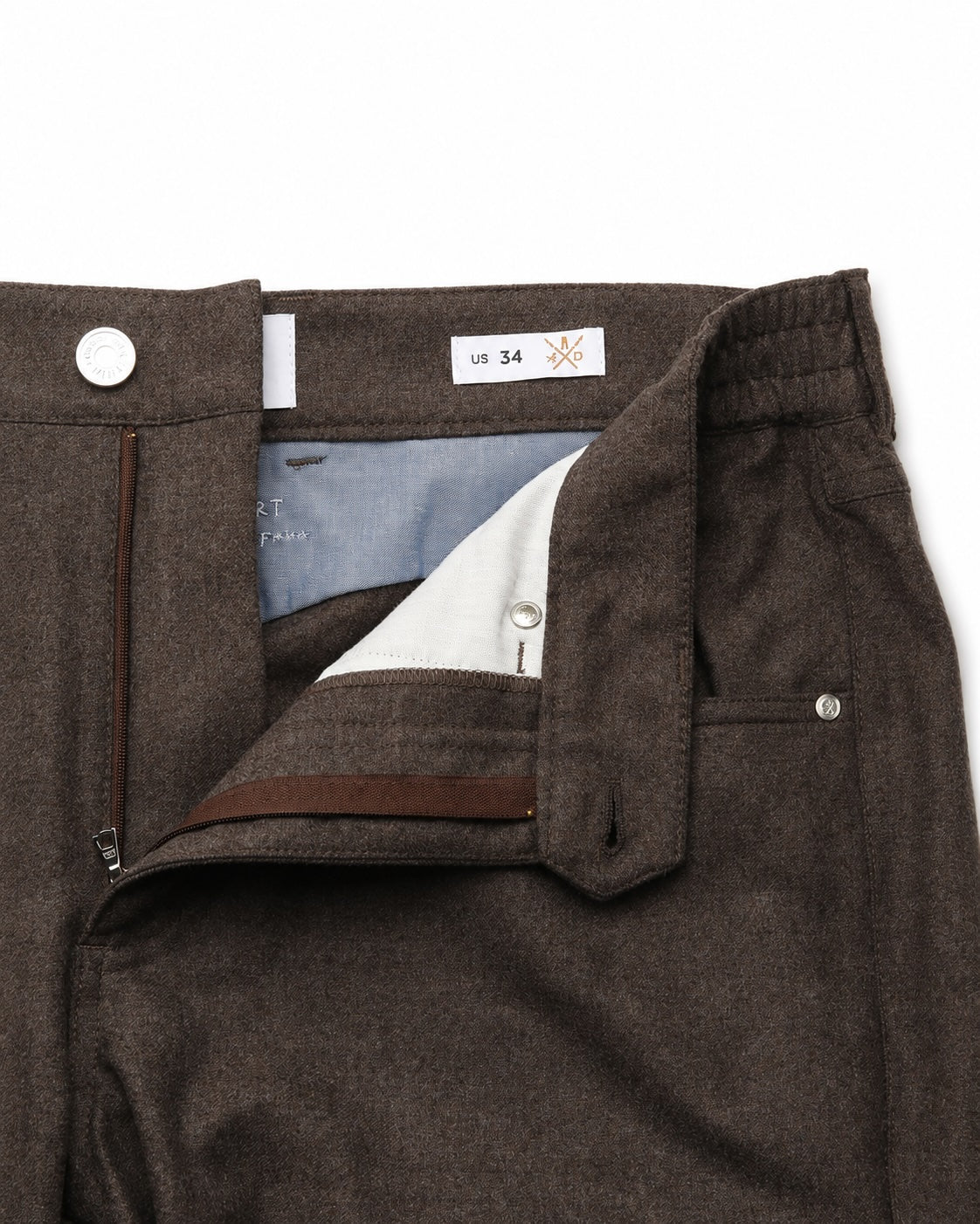 5-Pocket-Hose aus Schurwolle in Braun