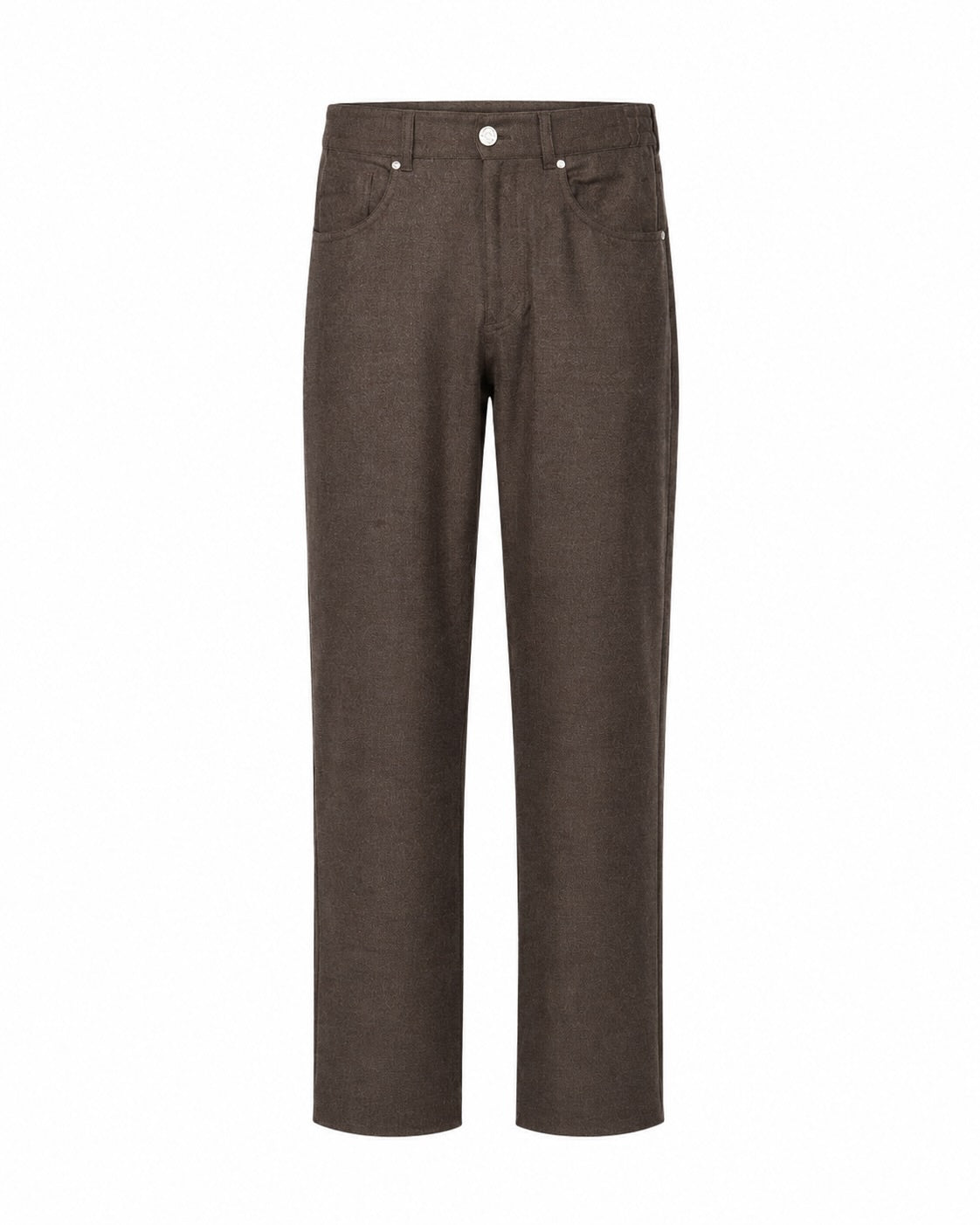 5-Pocket-Hose aus Schurwolle in Braun