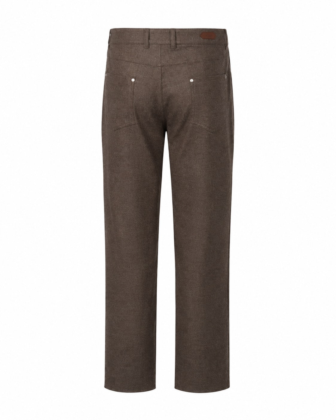 5-Pocket-Hose aus Schurwolle in Braun