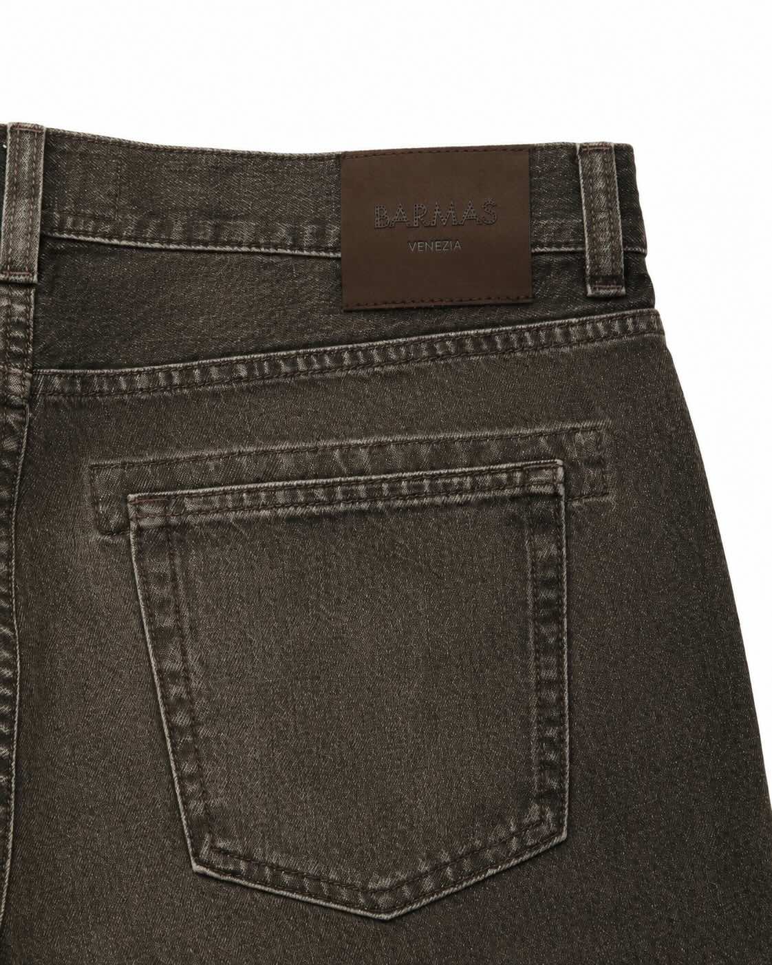 Dark brown cotton-cashmere Denver jeans