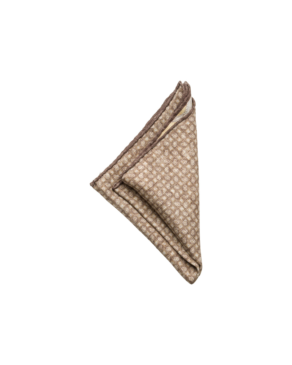 Silk pocket square, double-sided, hand-rolled, yellow