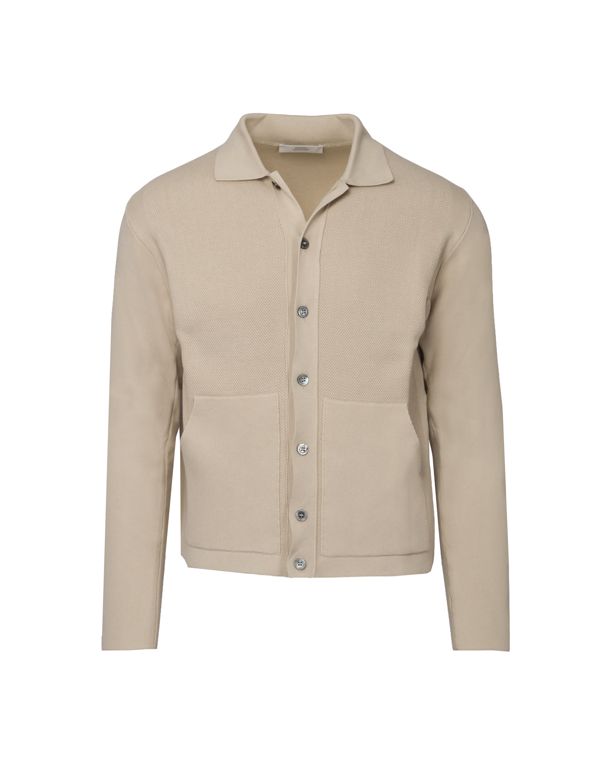 Cotton Shirt Jacket Knit Slim Fit