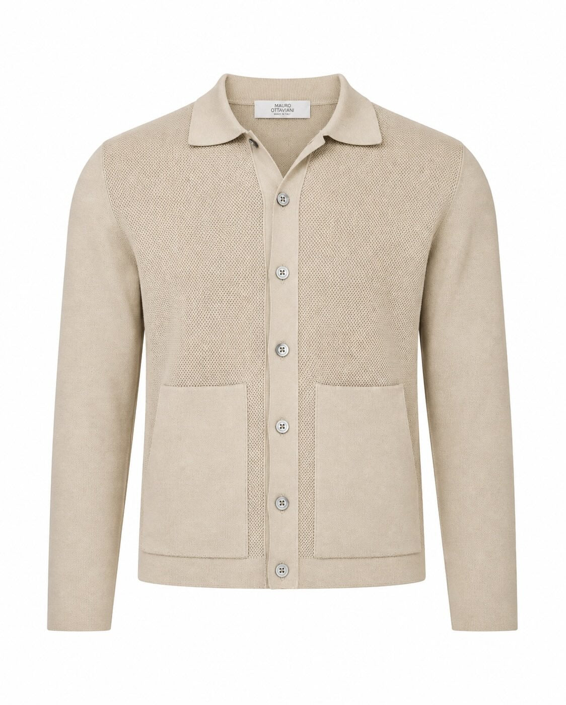 Baumwolle Shirt Jacket Strick Slim Fit