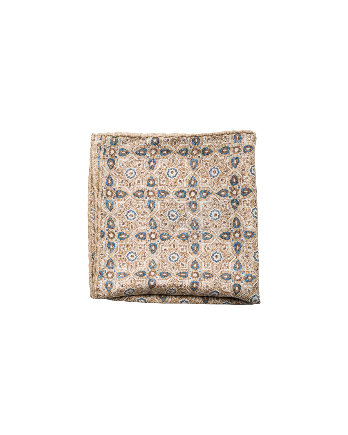 Silk pocket square, double-sided, hand-rolled