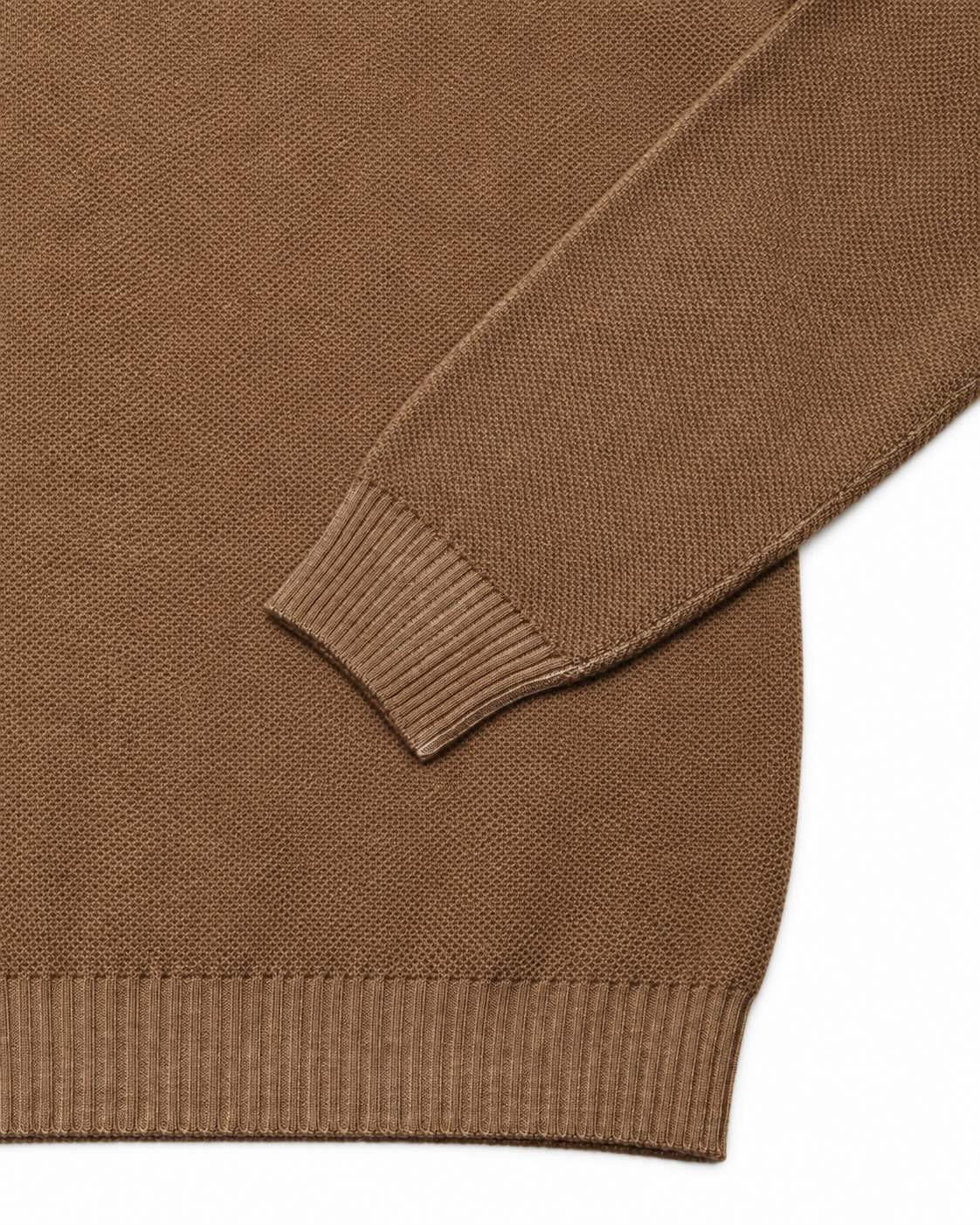FAVONIO MERINO WOOL KNIT TROYER IN CAMEL