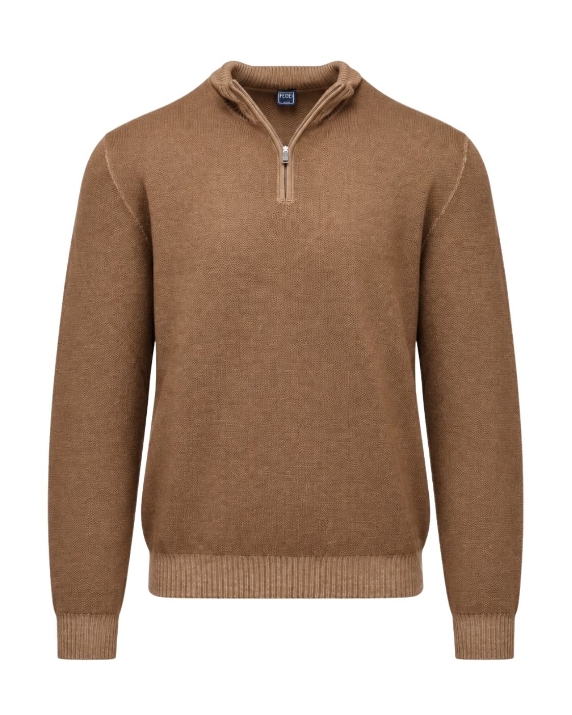 FAVONIO MERINO WOOL KNIT TROYER IN CAMEL
