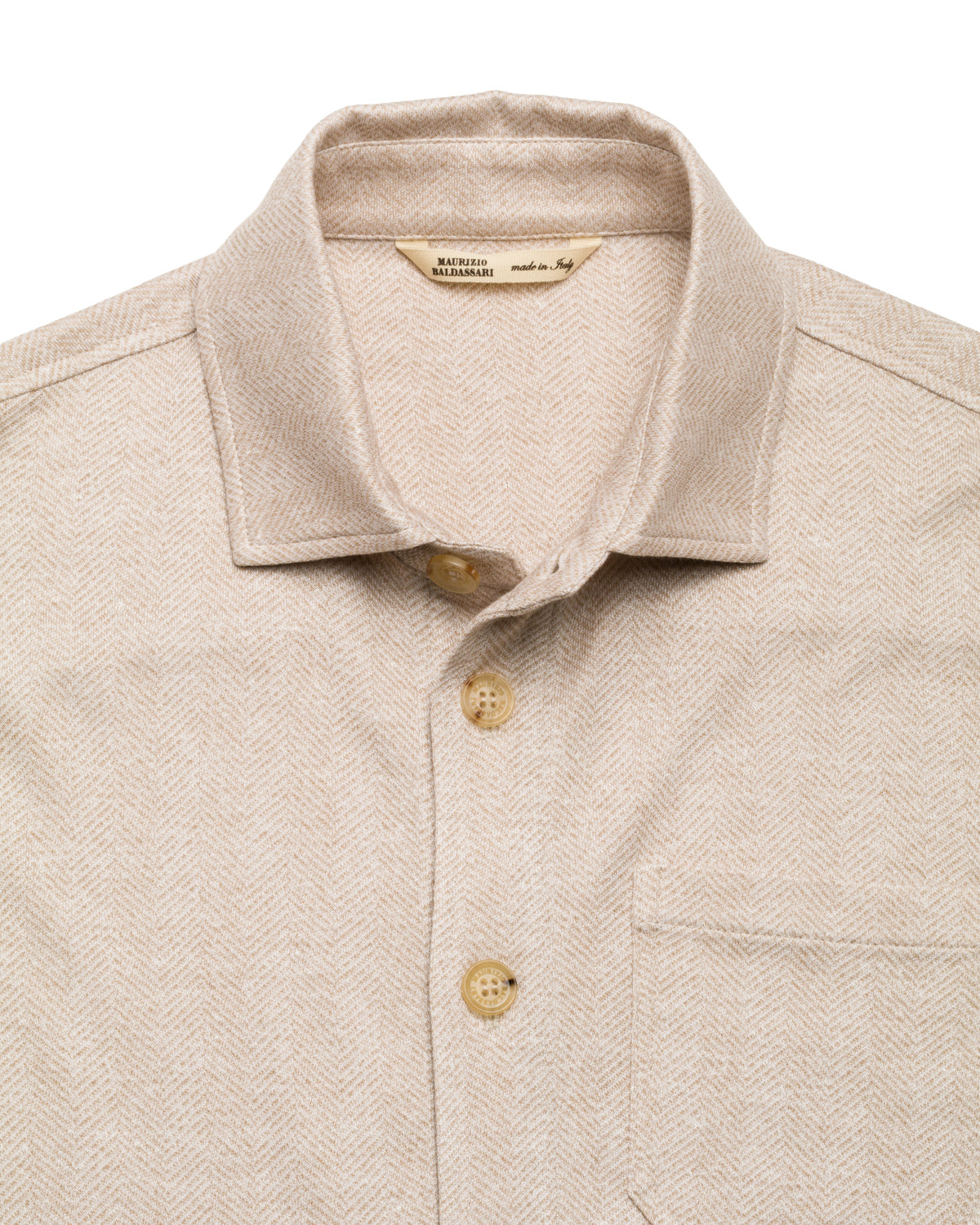 Linen silk cotton relaxed slim overshirt