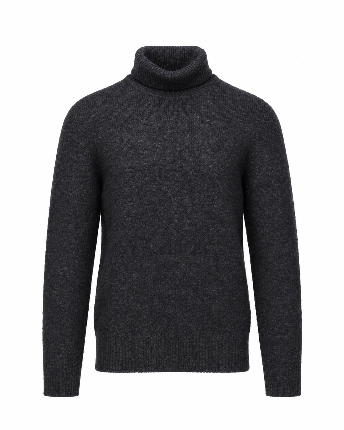 Rollkragenpullover mit Baumwolle und Alpaka in Dunkelblau