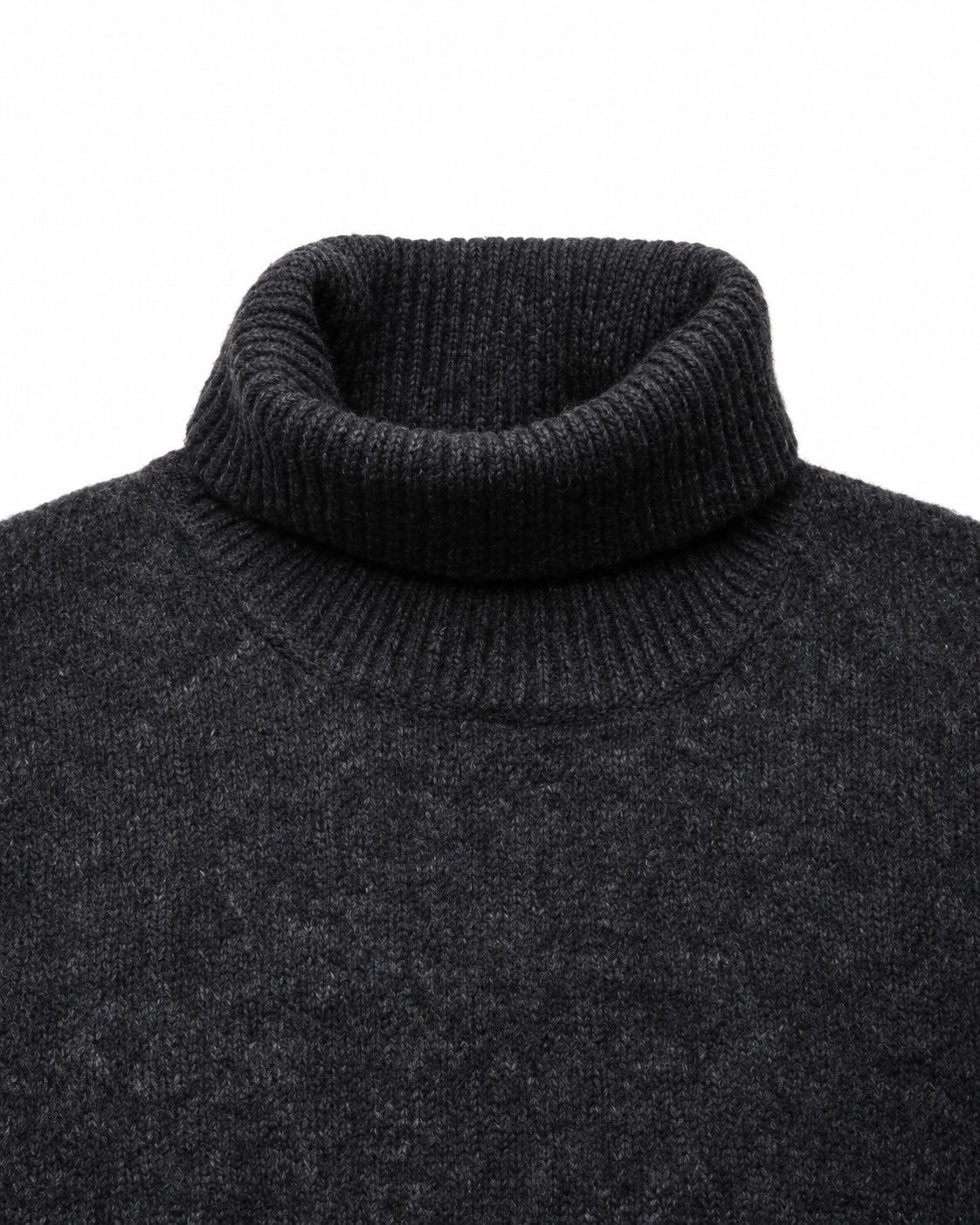 Rollkragenpullover mit Baumwolle und Alpaka in Dunkelblau