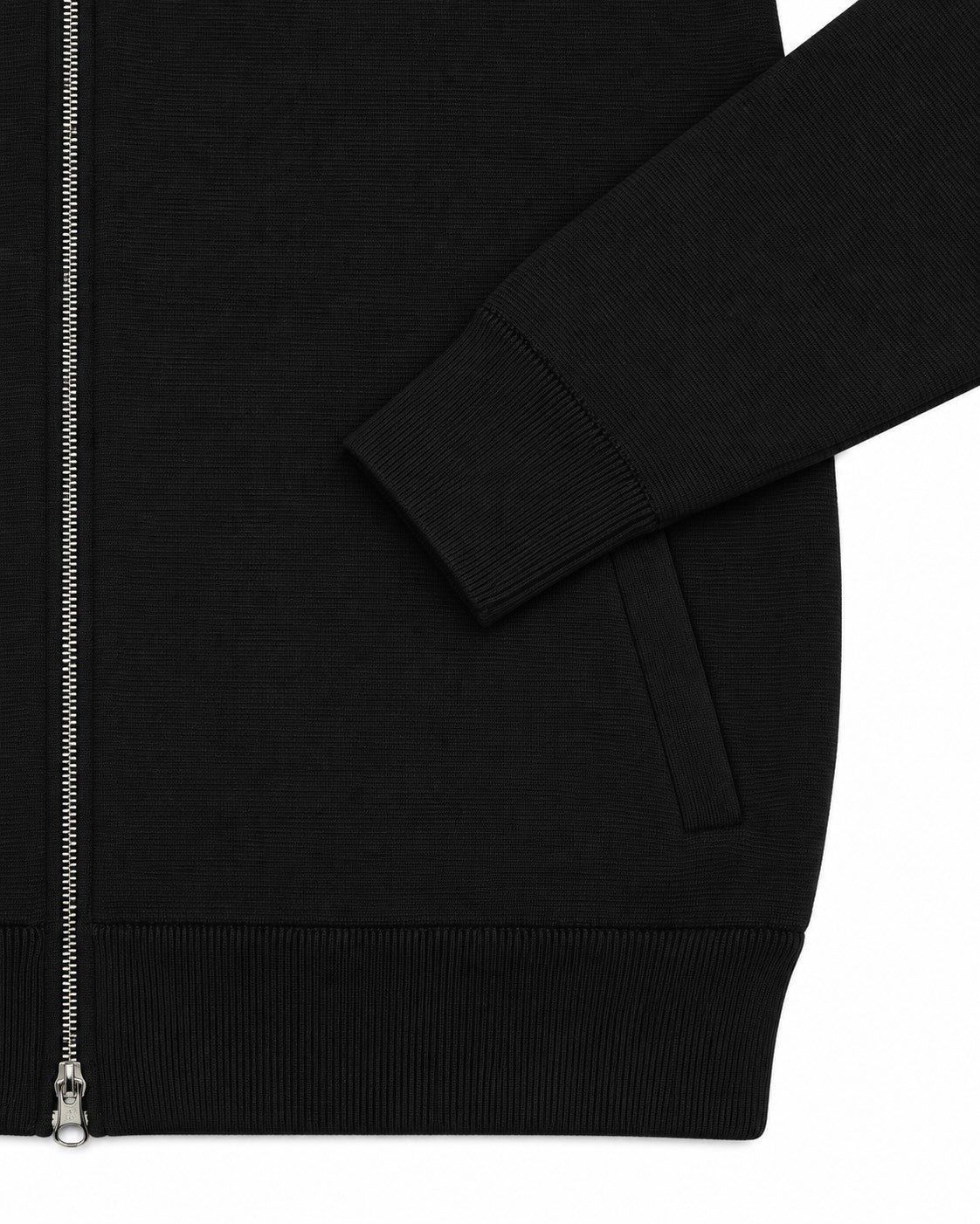 Blouson in extra-fine merino wool in black