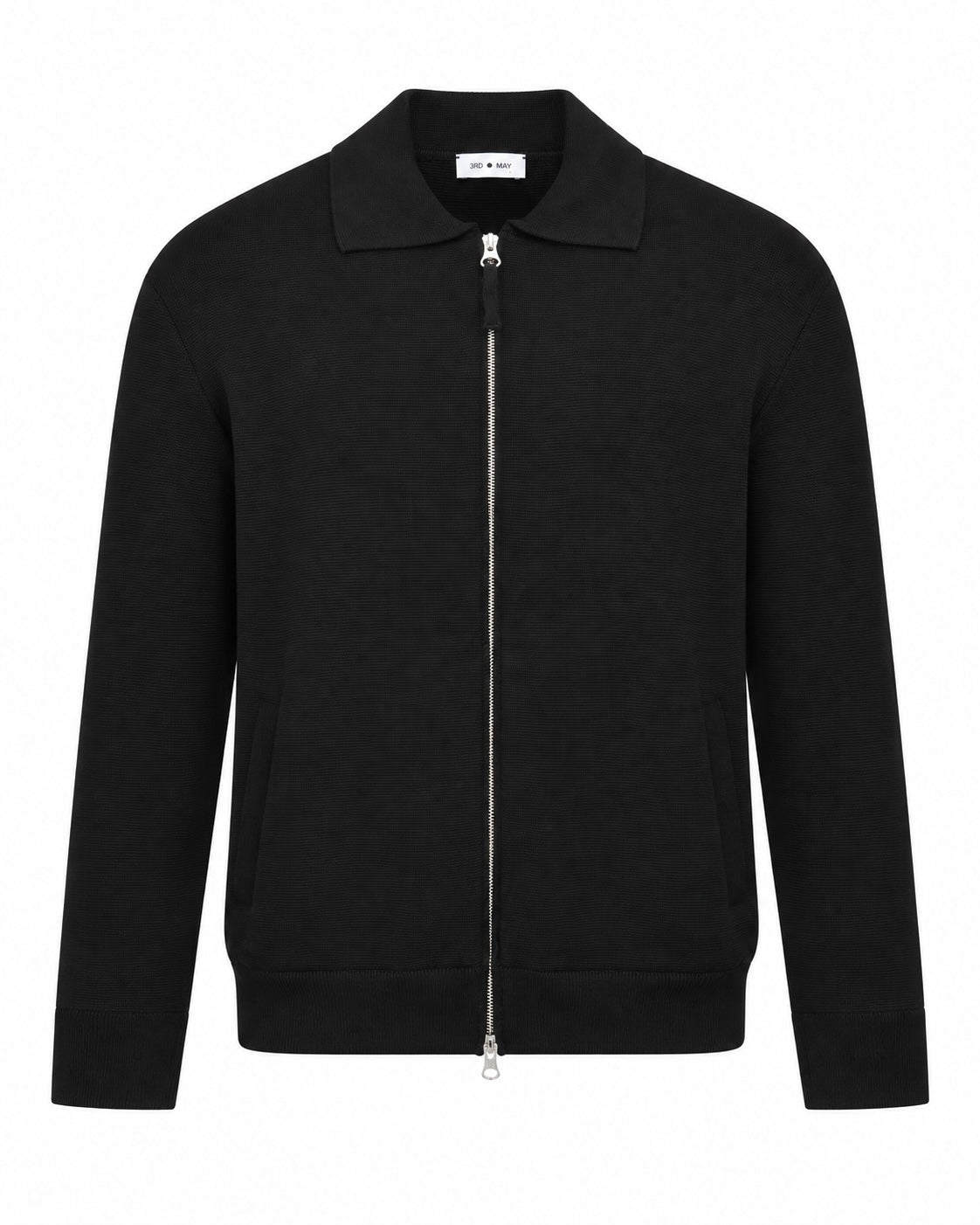Blouson in extra-fine merino wool in black