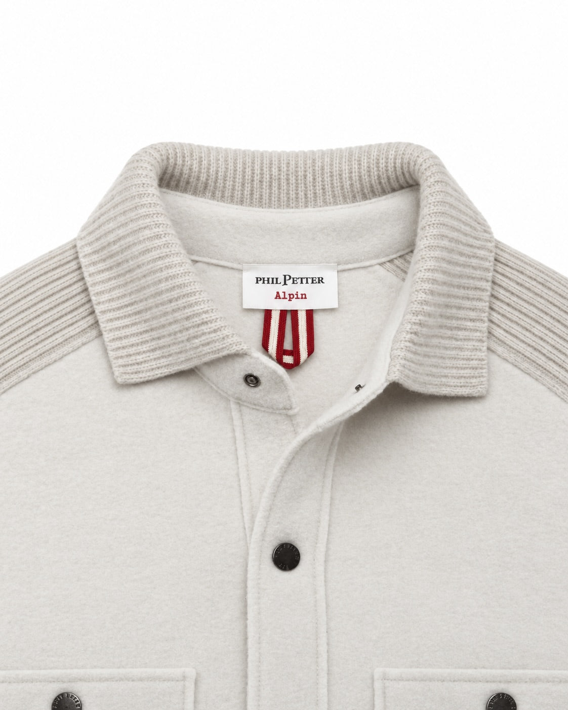 Overshirt aus 100 % Merinowolle in Beige