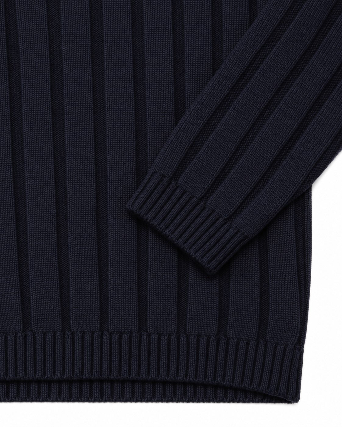 Turtleneck sweater in cashmere, viscose, and wool in dark blue