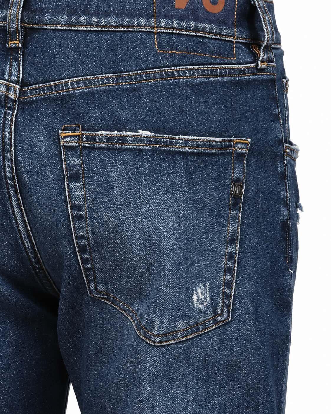 Jeans aus Baumwolle und Lyocell in Blau im Slim Fit