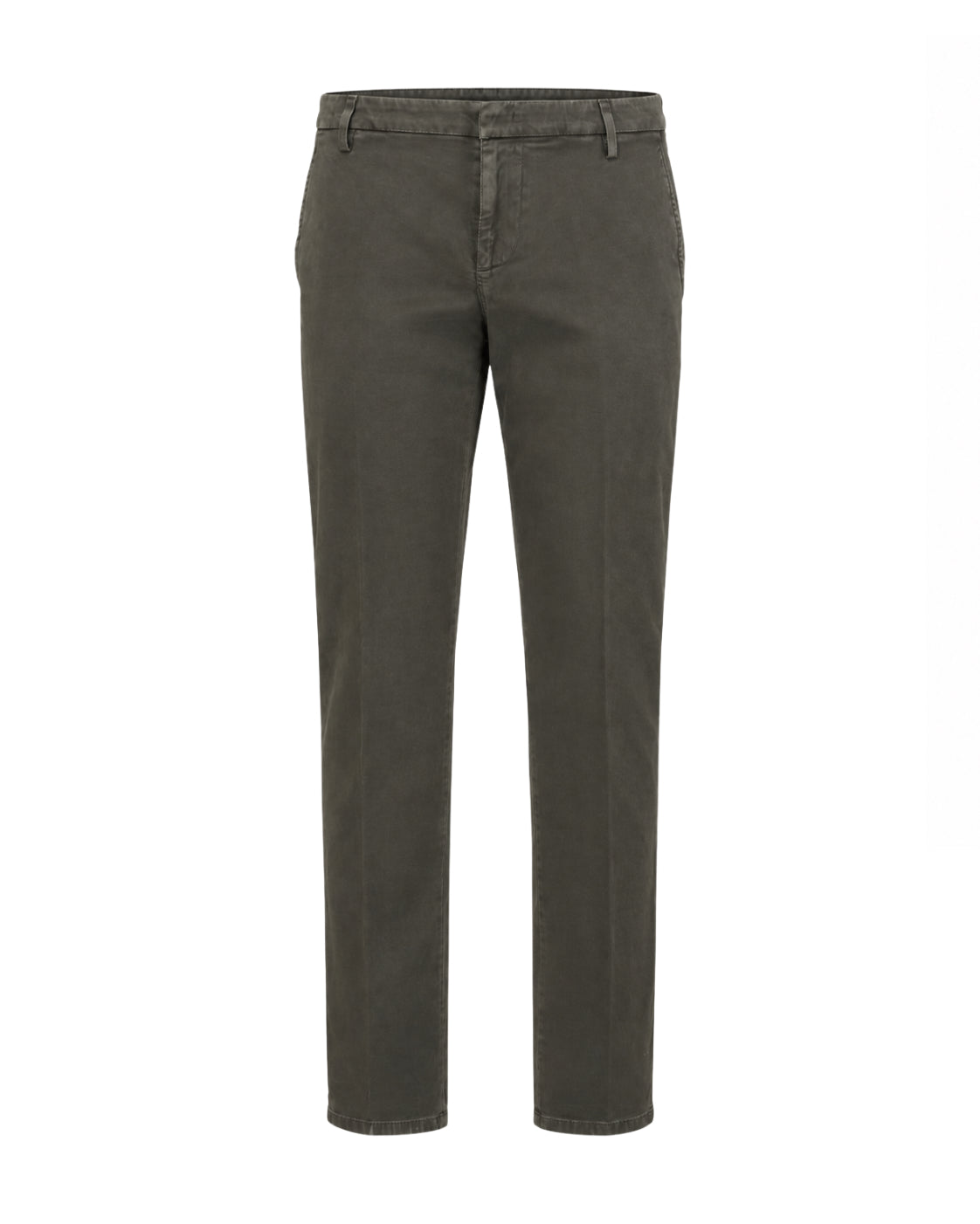 Cotton chinos with elastane in olive